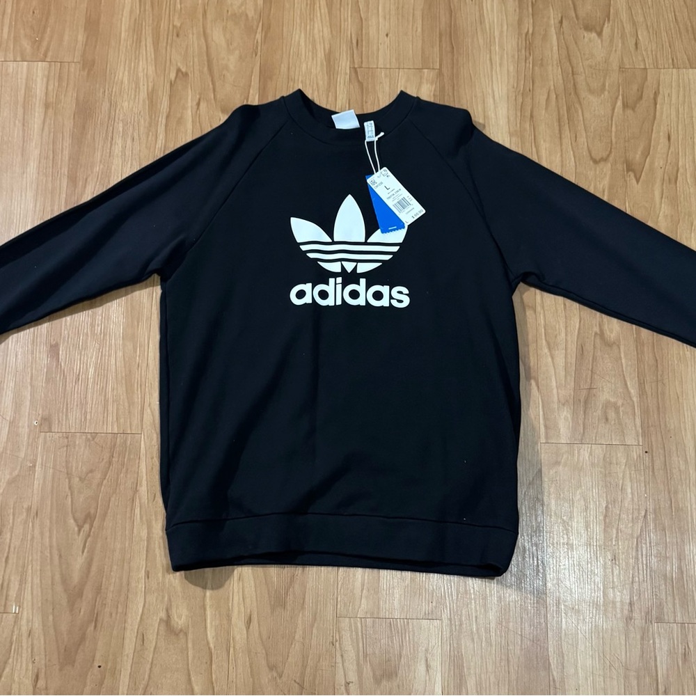 Adidas Men's Black Crewneck Sweater